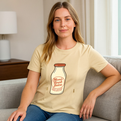 Boob Juice Tee | The Ultimate Zippered T-Shirt for Brea | brand