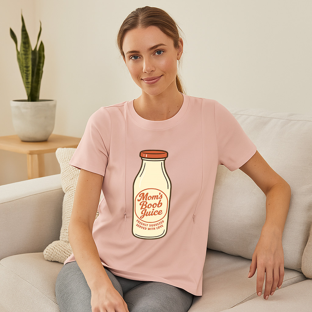 Boob Juice Tee | The Ultimate Zippered T-Shirt for Brea | brand
