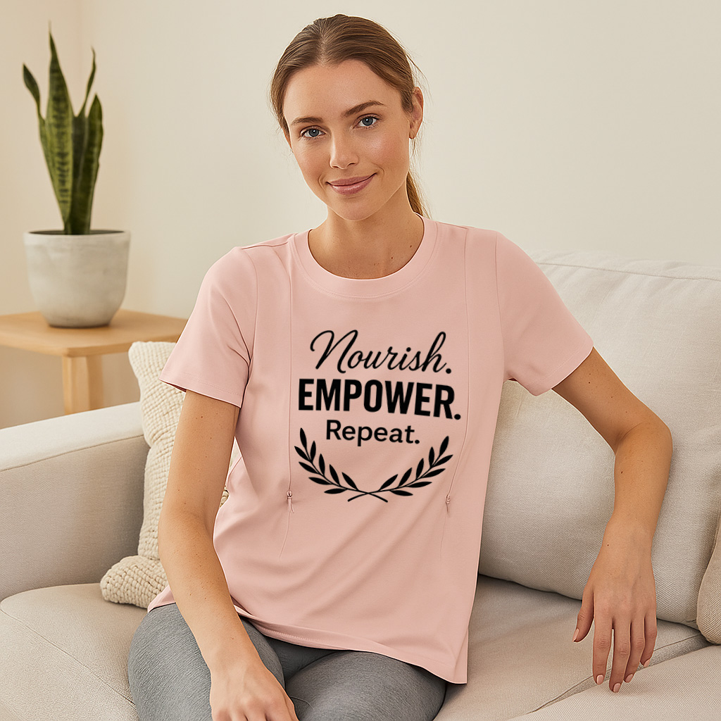 Soft Cotton Nursing Tee | Nourish Design | totkeeps Mam | brand