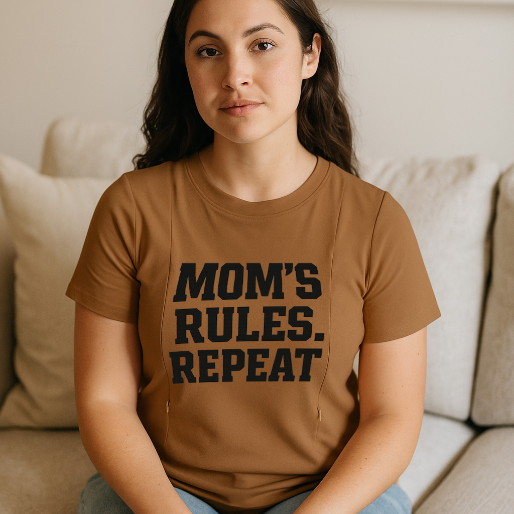 Comfortable Nursing Shirt with Zipper | "My Baby My Rul | brand