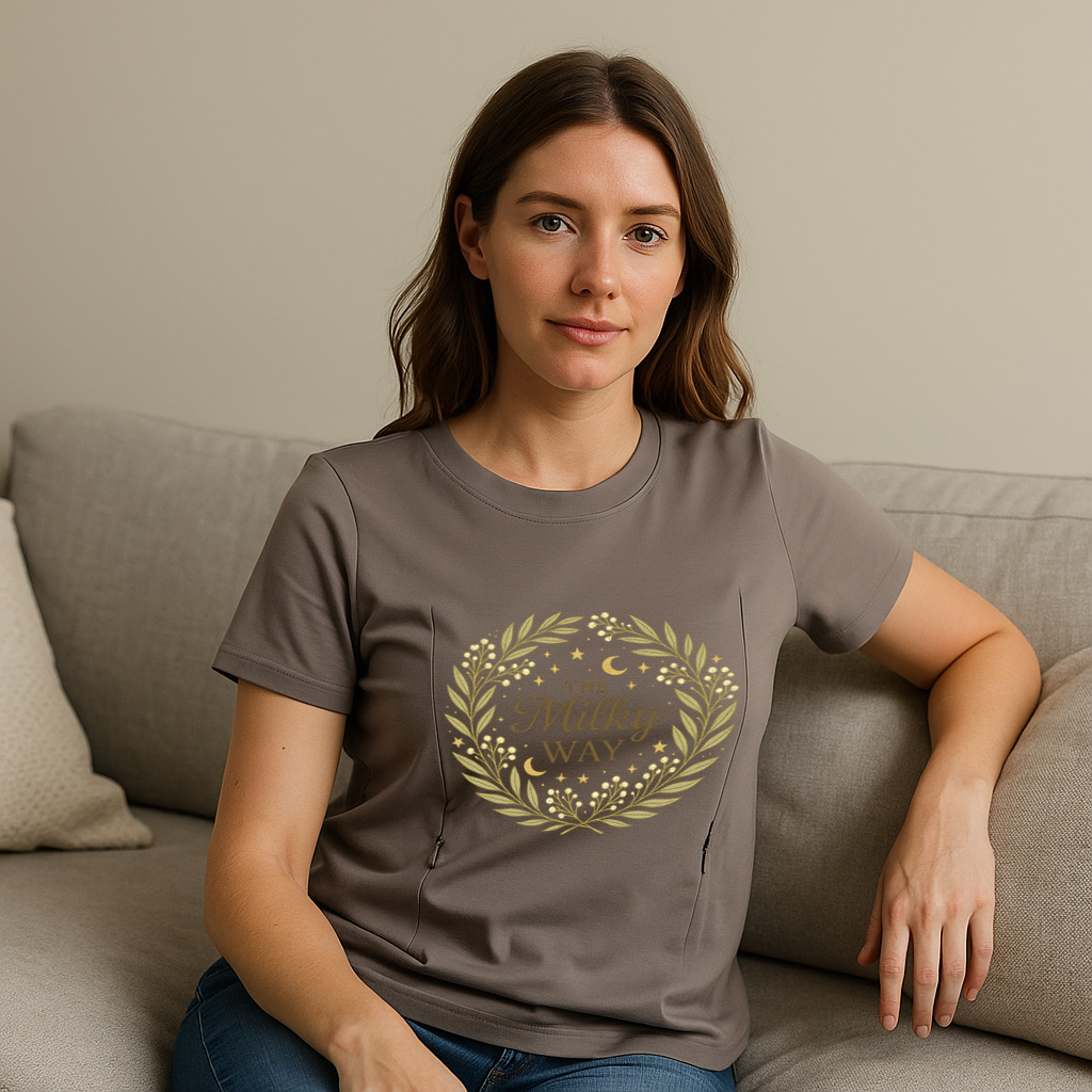 Comfortable Nursing Shirt with Zipper | "The Milky Way" | brand