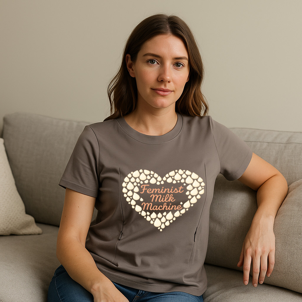 totkeeps Feminist Milk Machine Cotton T-Shirt | Designe | brand