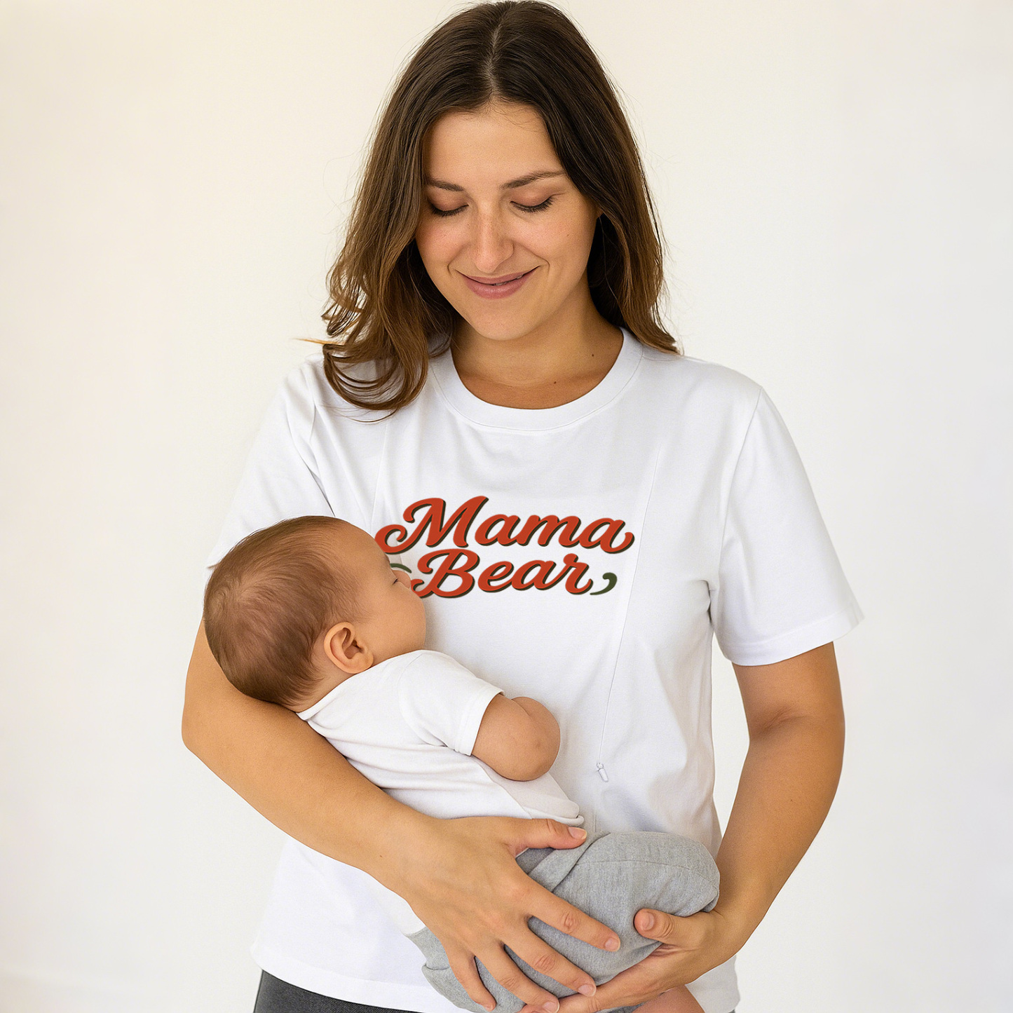 Stylish Mama Bear Nursing Tee | Hidden Zippers | Perfec | brand