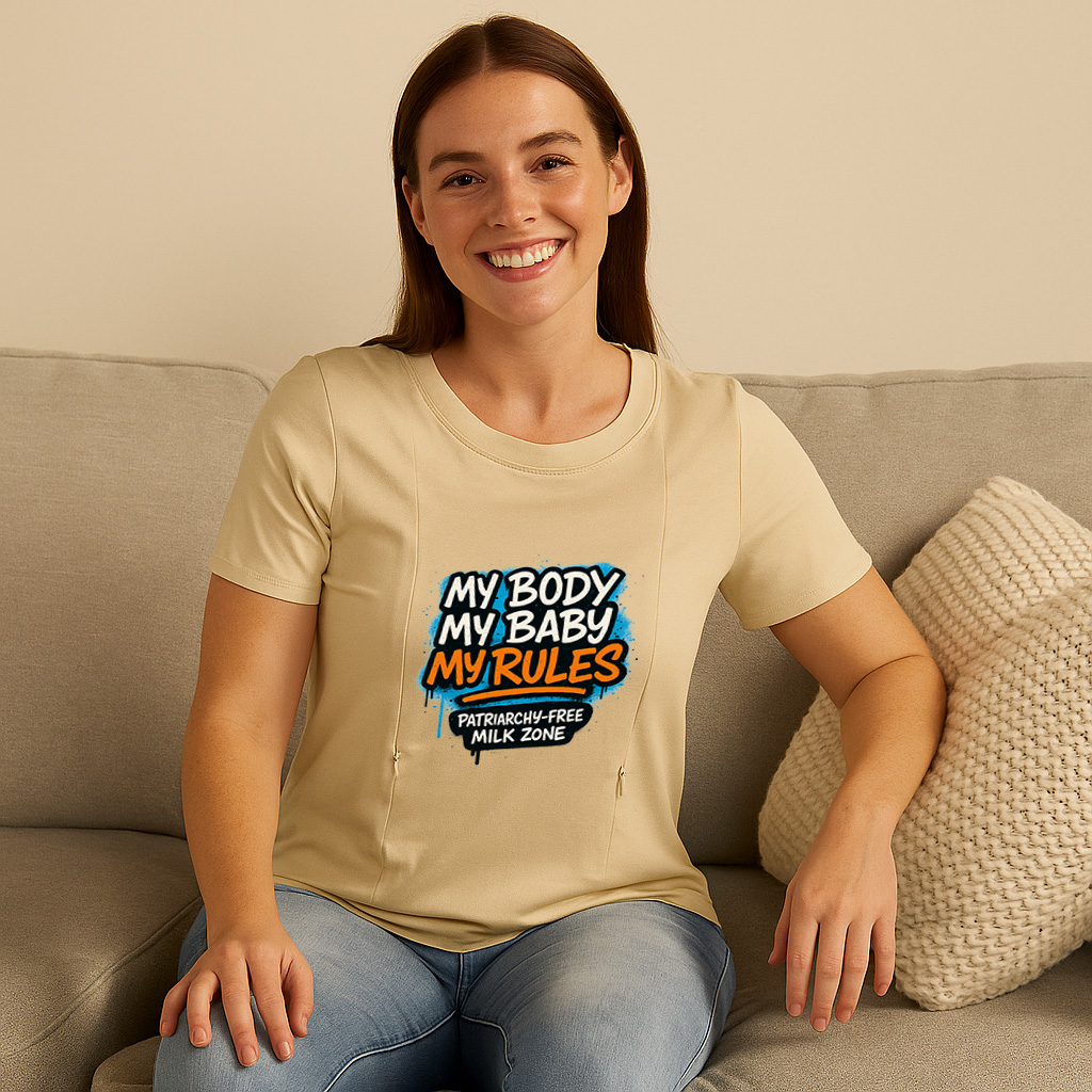 Easy Access Nursing Shirt | Patriarchy-Free Milk Zone | | brand