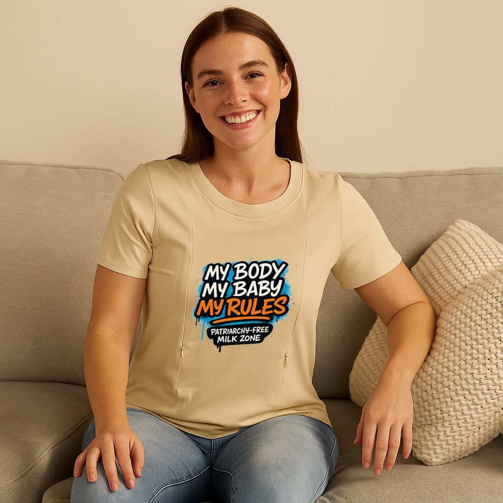 Easy Access Nursing Shirt | Patriarchy-Free Milk Zone | | brand