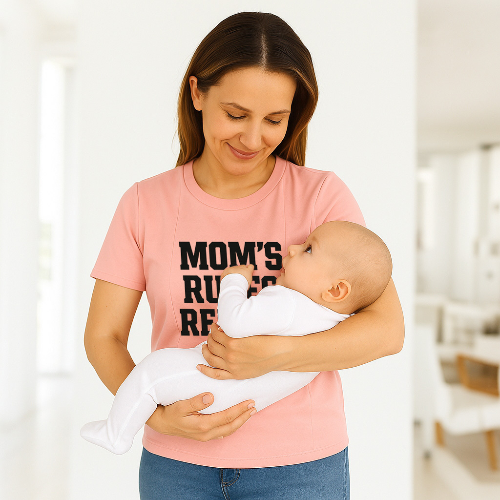 Comfortable Nursing Shirt with Zipper | "My Baby My Rul | brand