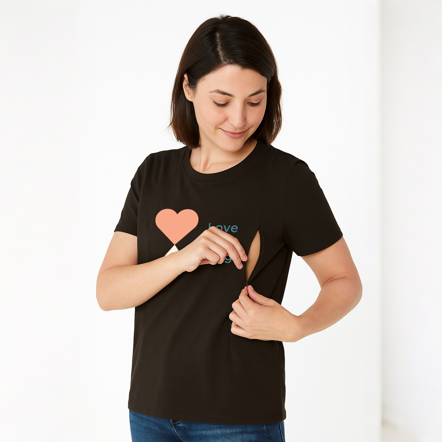 Breastfeeding Top with Hidden Zippers | Love & Milk | t | brand