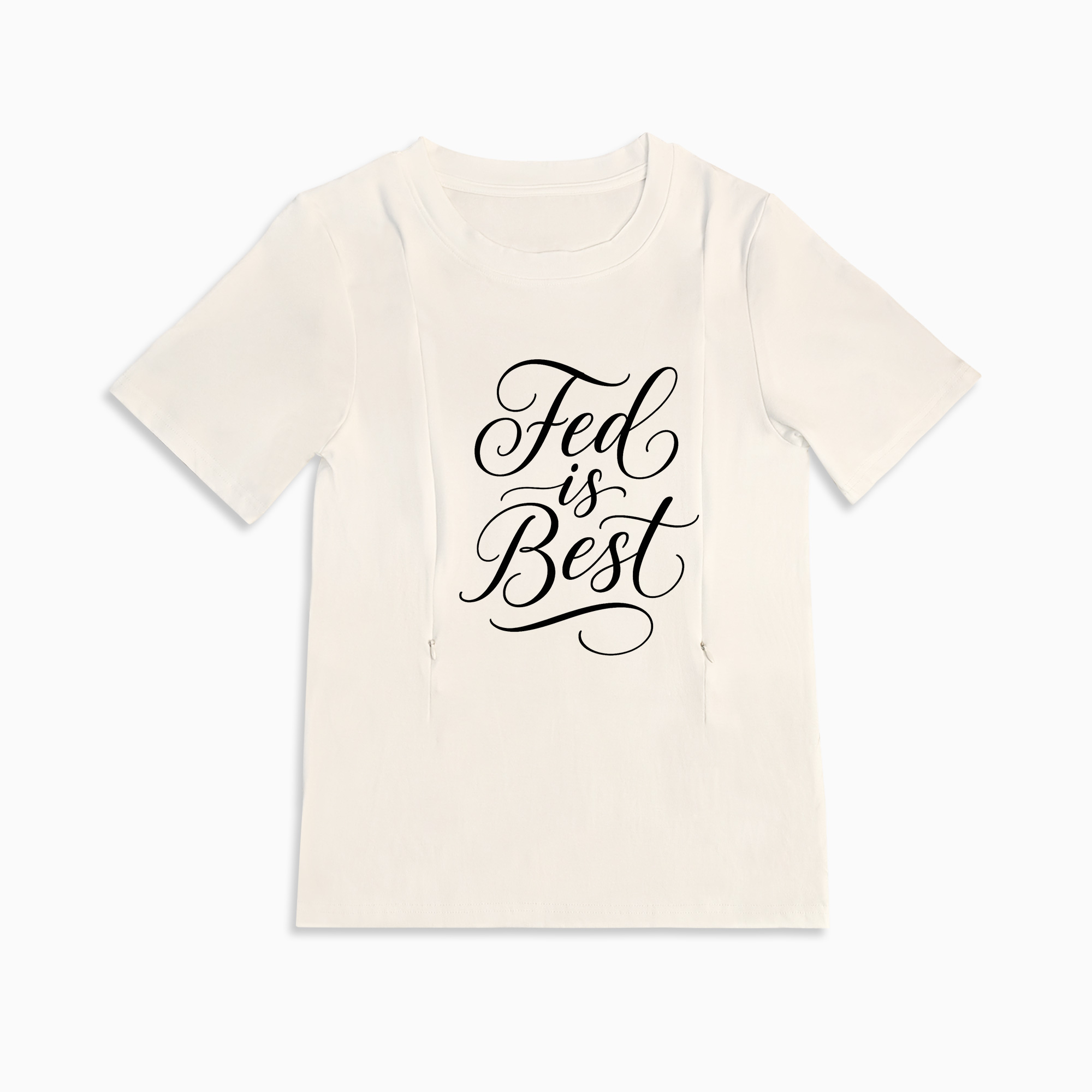 Fed Is Best Nursing Shirt | Baby Shower Gift | Side Zip Access