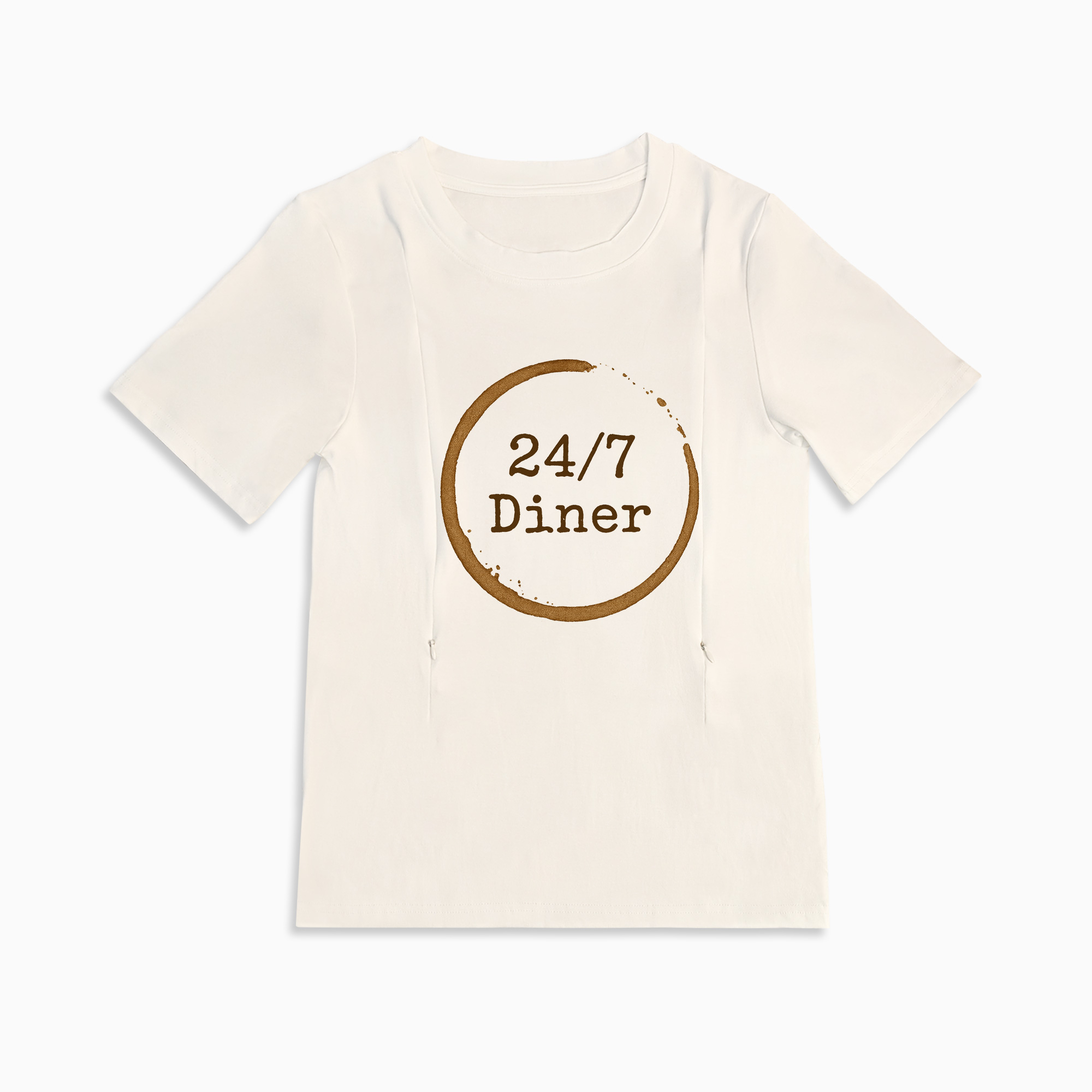 24/7 Diner Tee | The Perfect Zippered T-Shirt for Breastfeeding