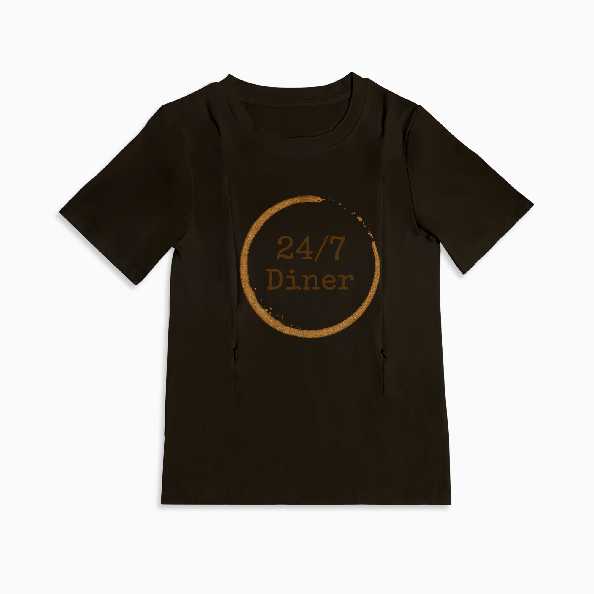24/7 Diner Tee | The Perfect Zippered T-Shirt for Breastfeeding