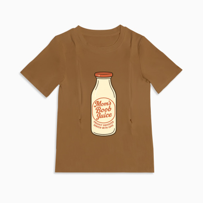 Boob Juice Tee | The Ultimate Zippered T-Shirt for Breastfeeding Moms