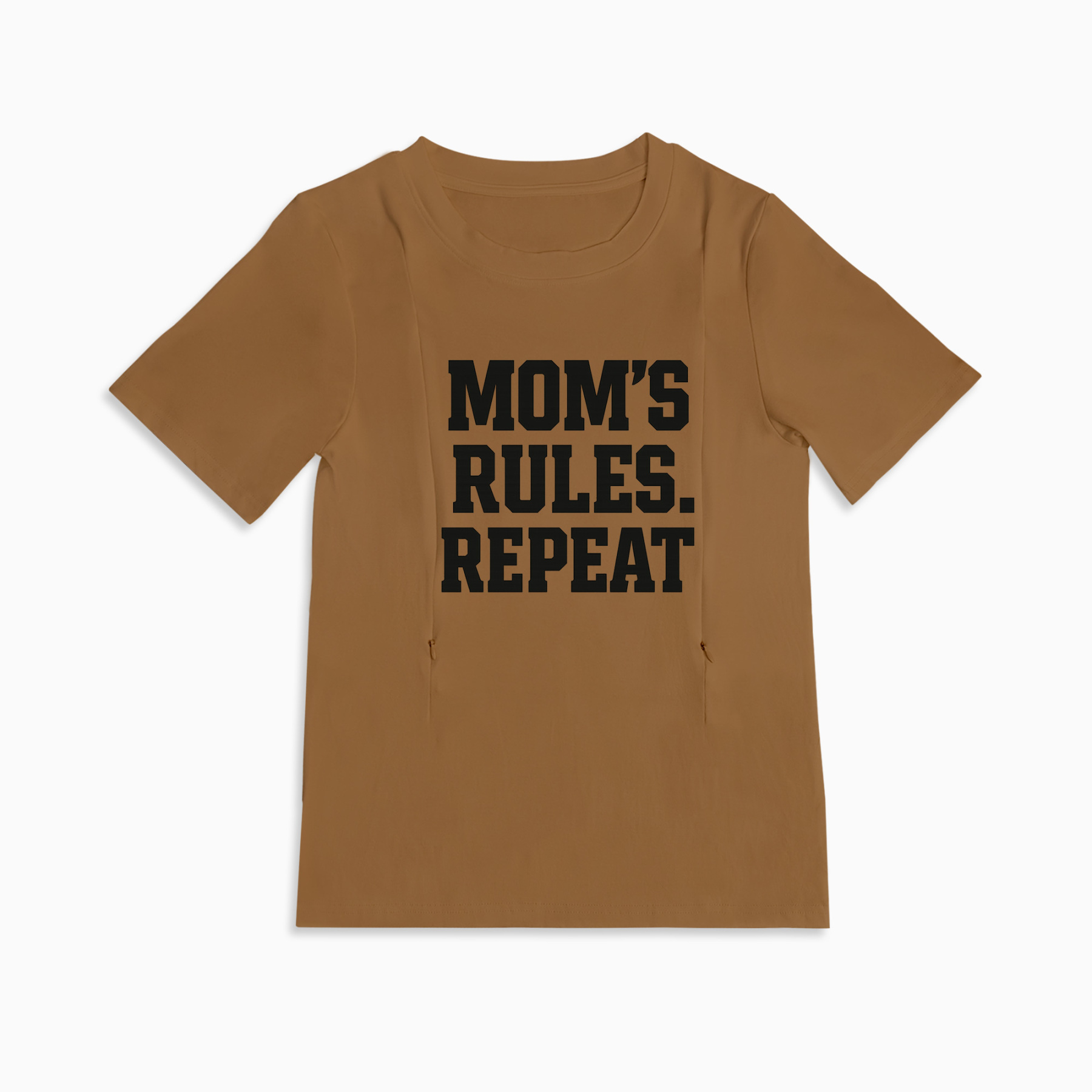 Comfortable Nursing Shirt with Zipper | "My Baby My Rules" Slogan