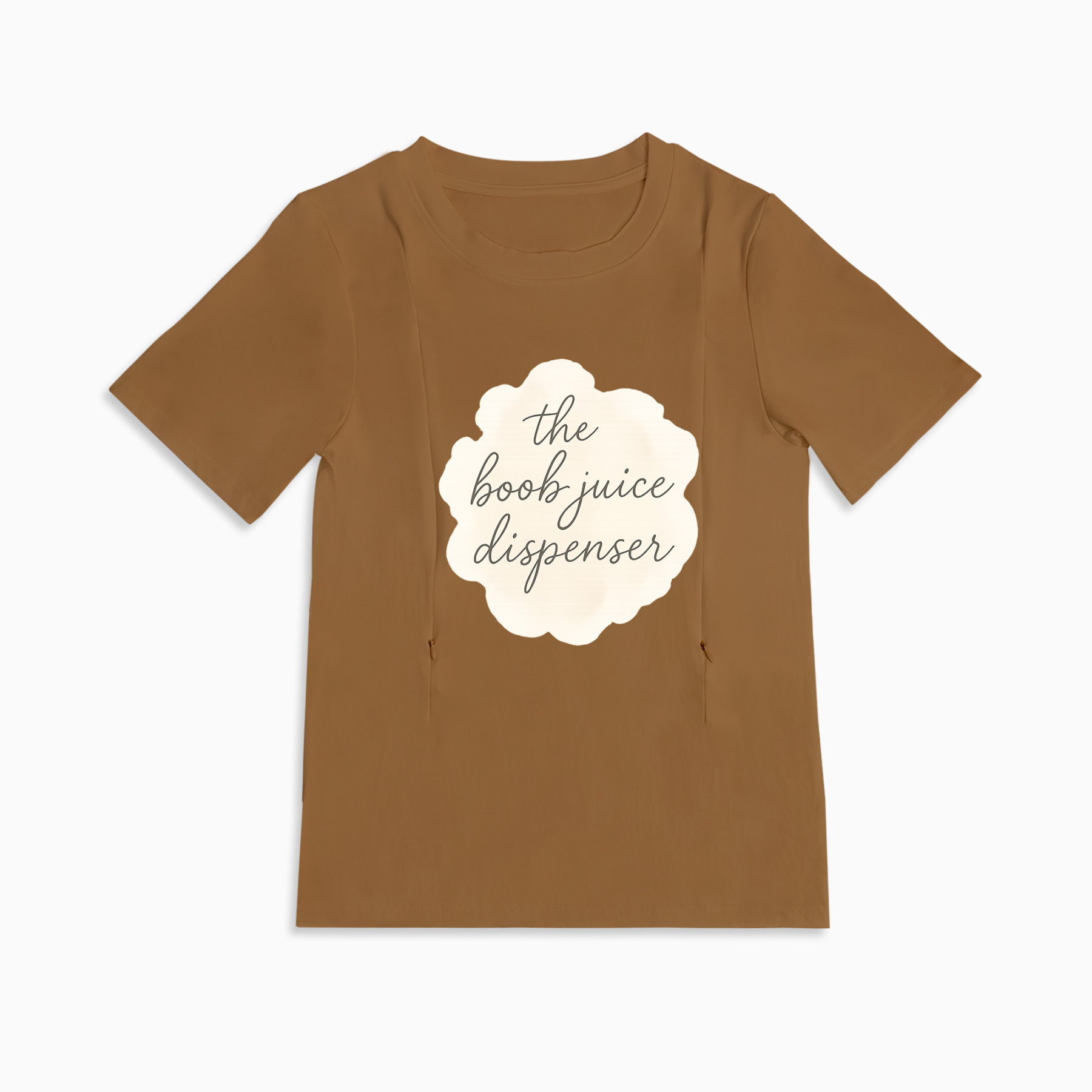 Cotton Breastfeeding Tee | Boob Juice Dispenser Slogan | Postpartum