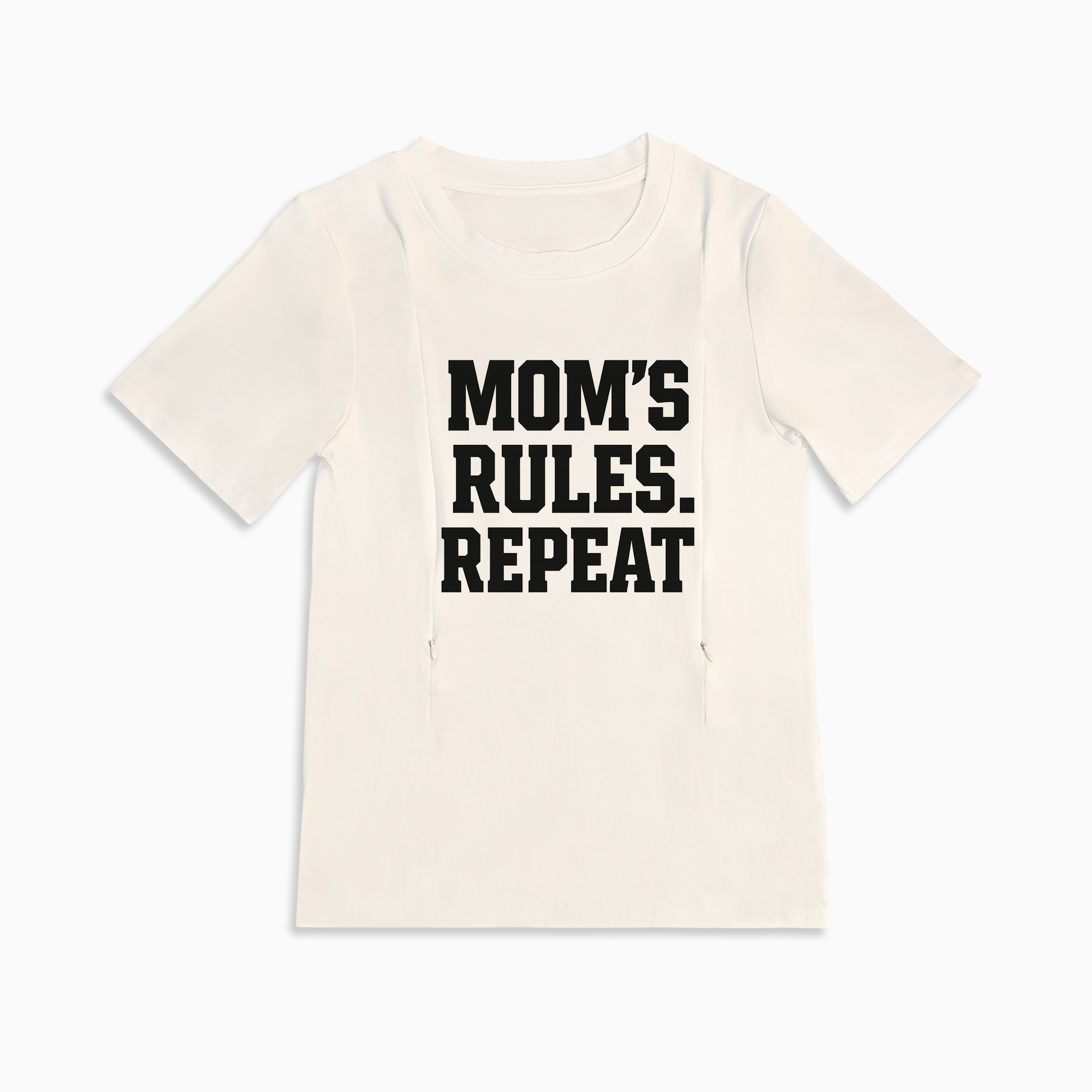 Comfortable Nursing Shirt with Zipper | "My Baby My Rules" Slogan