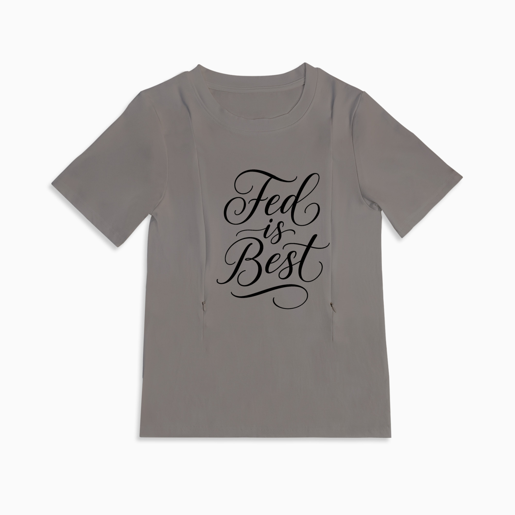 Fed Is Best Nursing Shirt | Baby Shower Gift | Side Zip Access
