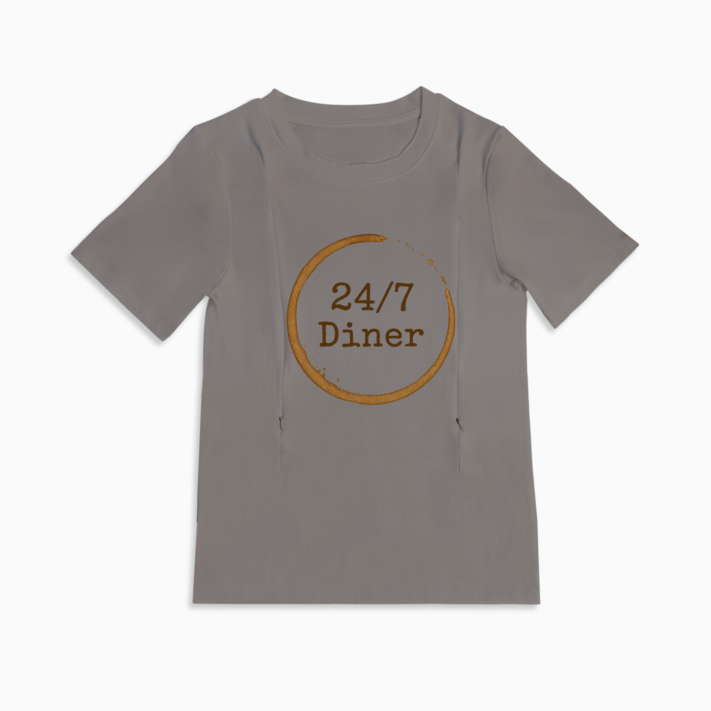 24/7 Diner Tee | The Perfect Zippered T-Shirt for Breastfeeding