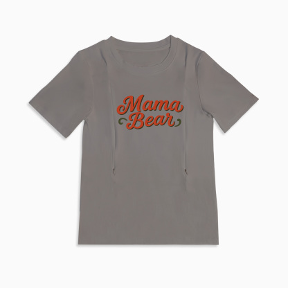 Stylish Mama Bear Nursing Tee | Hidden Zippers | Perfect Baby Shower Gift