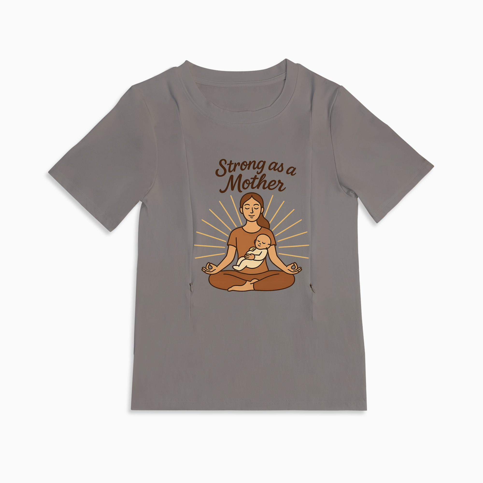 Empowering Strong as a Mother Nursing Tee | Perfect Baby Shower Gift