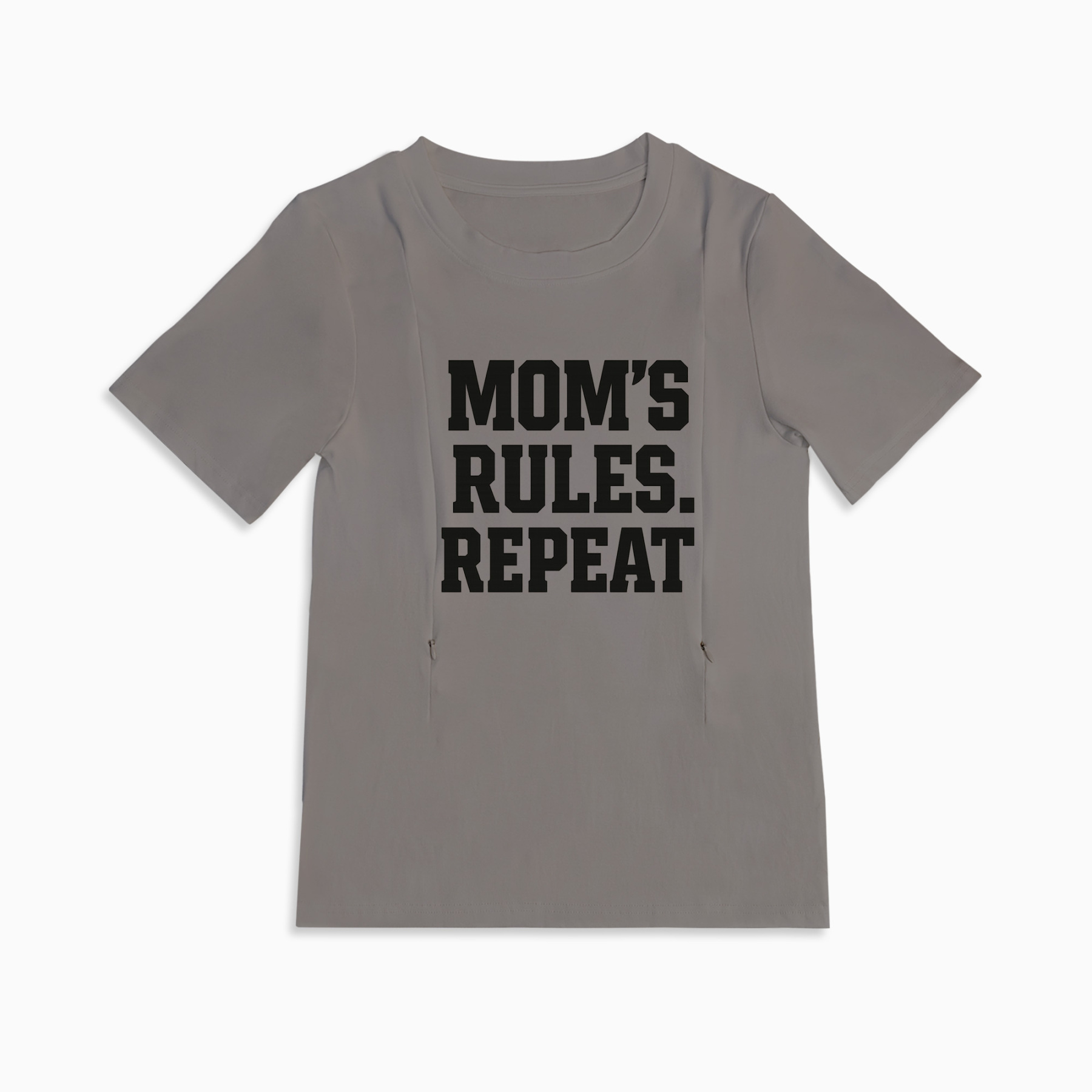 Comfortable Nursing Shirt with Zipper | "My Baby My Rules" Slogan