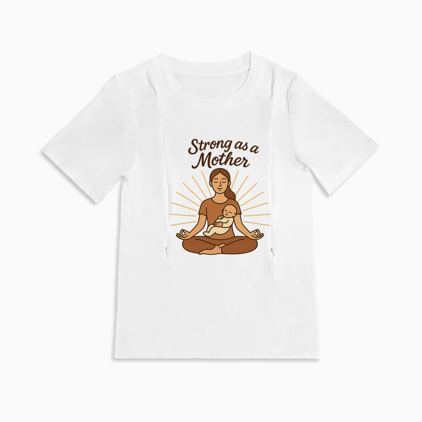 Empowering Strong as a Mother Nursing Tee | Perfect Baby Shower Gift