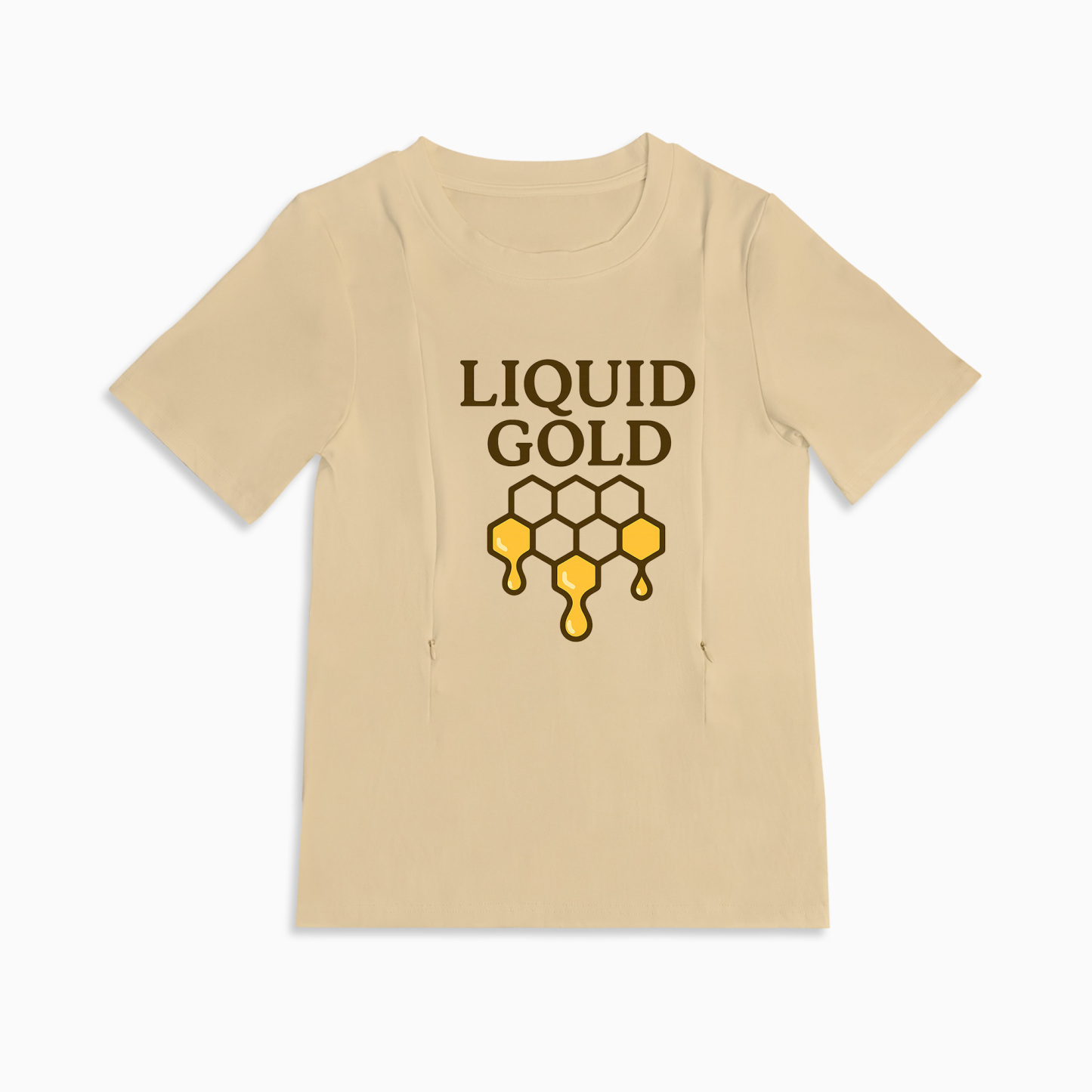 Liquid Gold Nursing Shirt | Baby Shower Gift | Side Zip Access