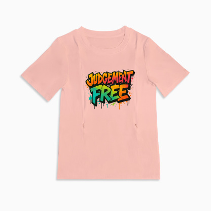 Supportive Nursing T-Shirt | "No Judgement Zone" | Totkeeps Mama Love