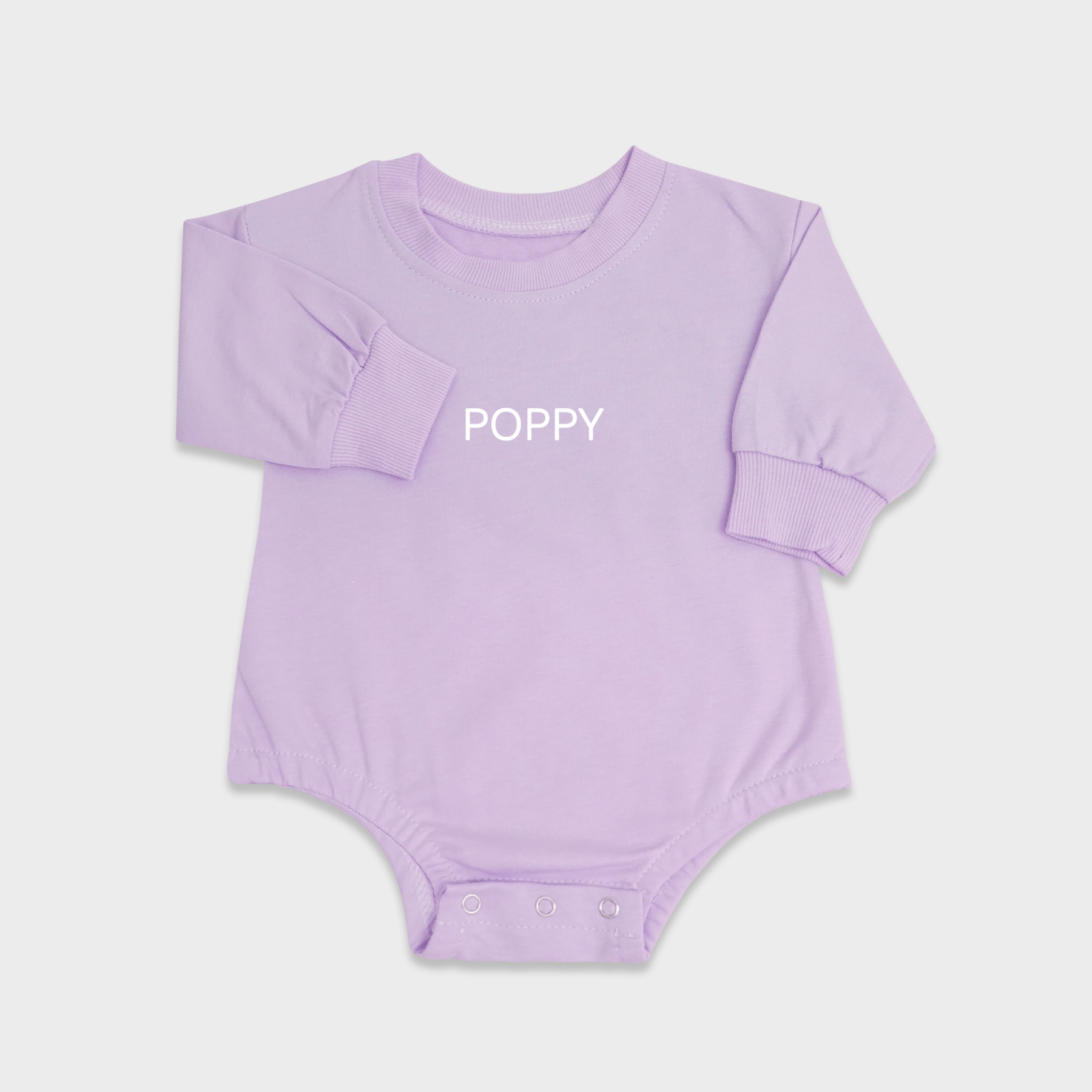 Personalized Pink My Name Graphic Sweatshirt Bubble Romper