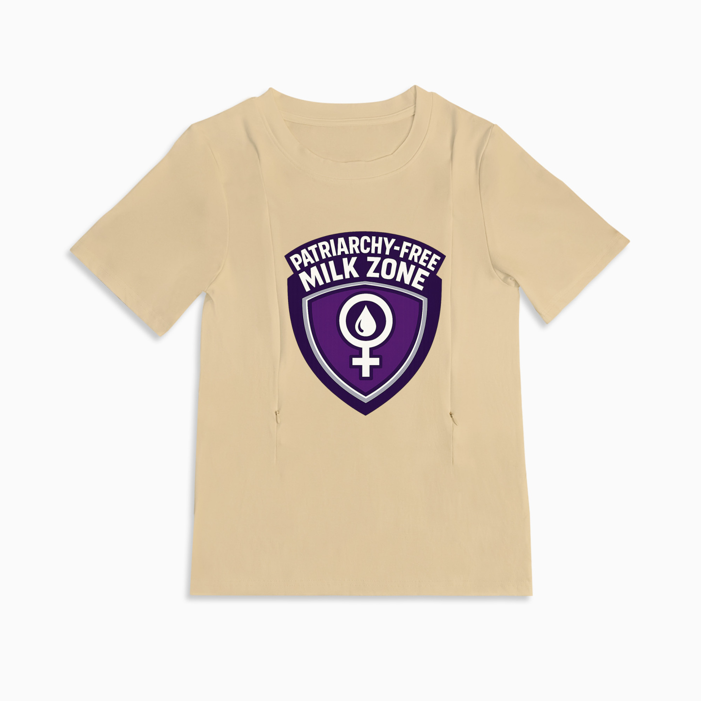 Statement Nursing Top | Patriarchy-Free Milk Zone | Easy Zipper Access