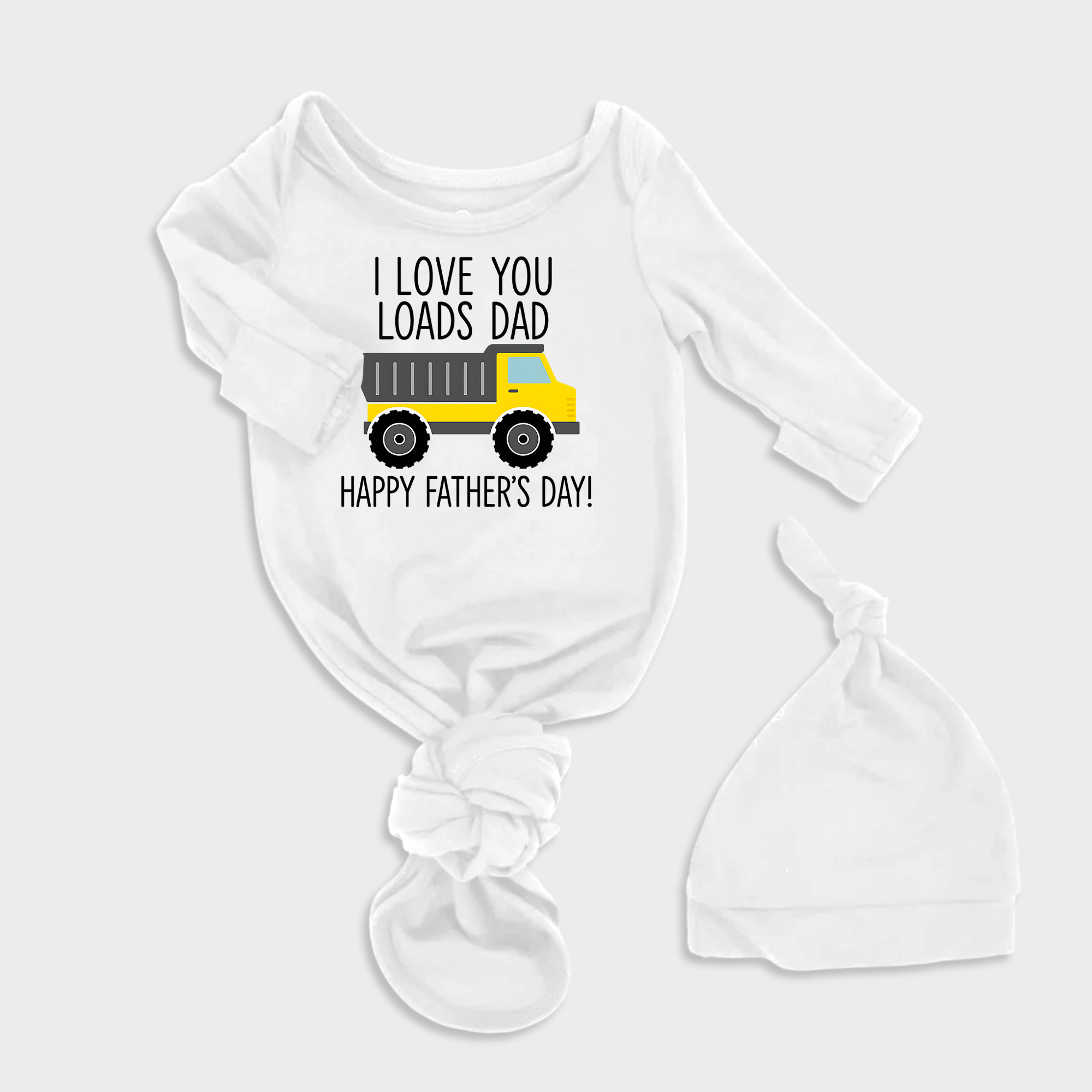 I Love You Loads Dad 2Pcs Baby Knot Gowns