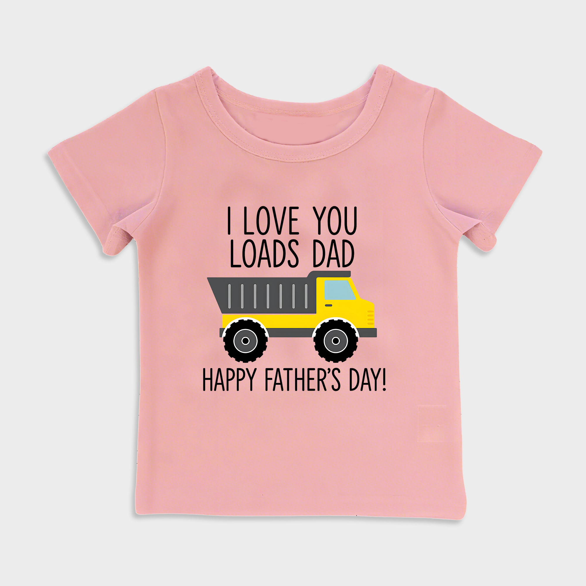 baby shirt - i love you loads dad kids t shirt toddler top pink in pink