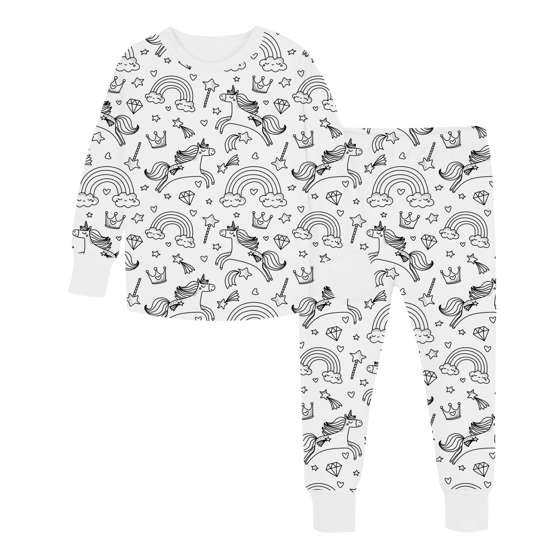 Two-Piece Toddler Pajamas - Unicorn