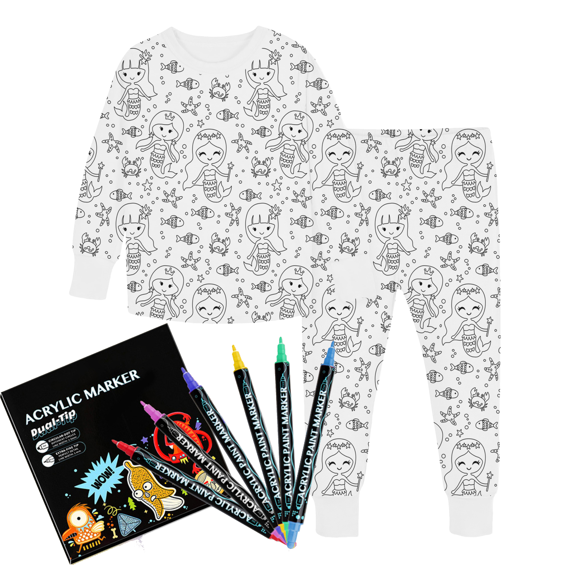 Two-Piece Toddler Pajamas - Mermaid