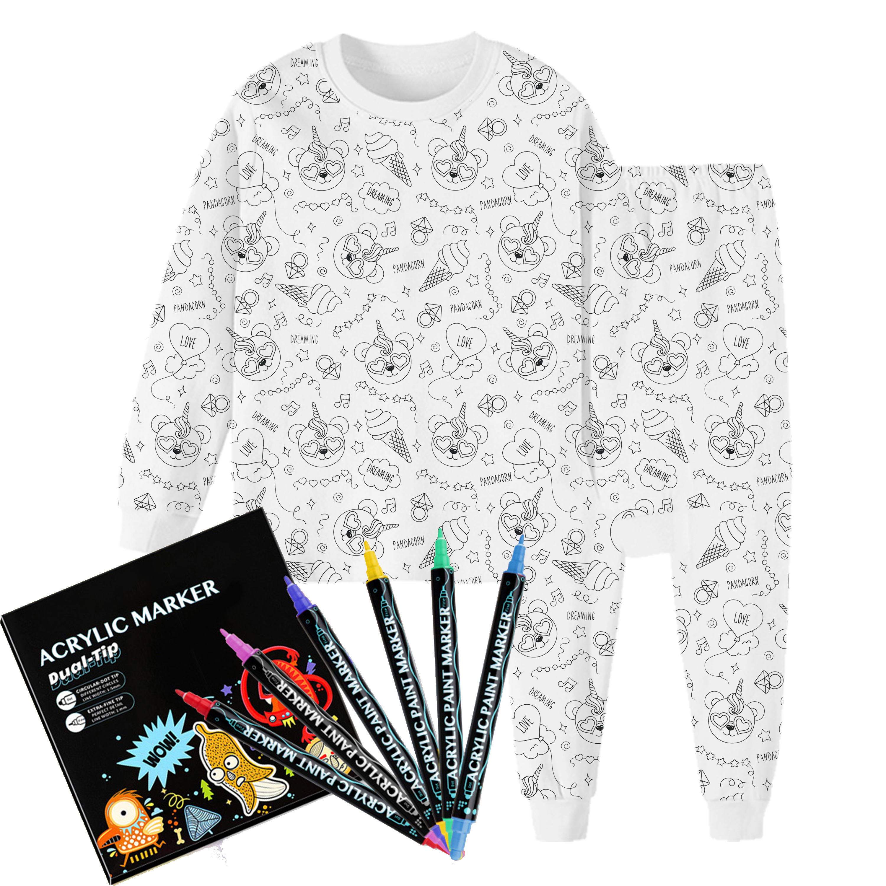 Two-Piece Toddler Pajamas - Ice Cream