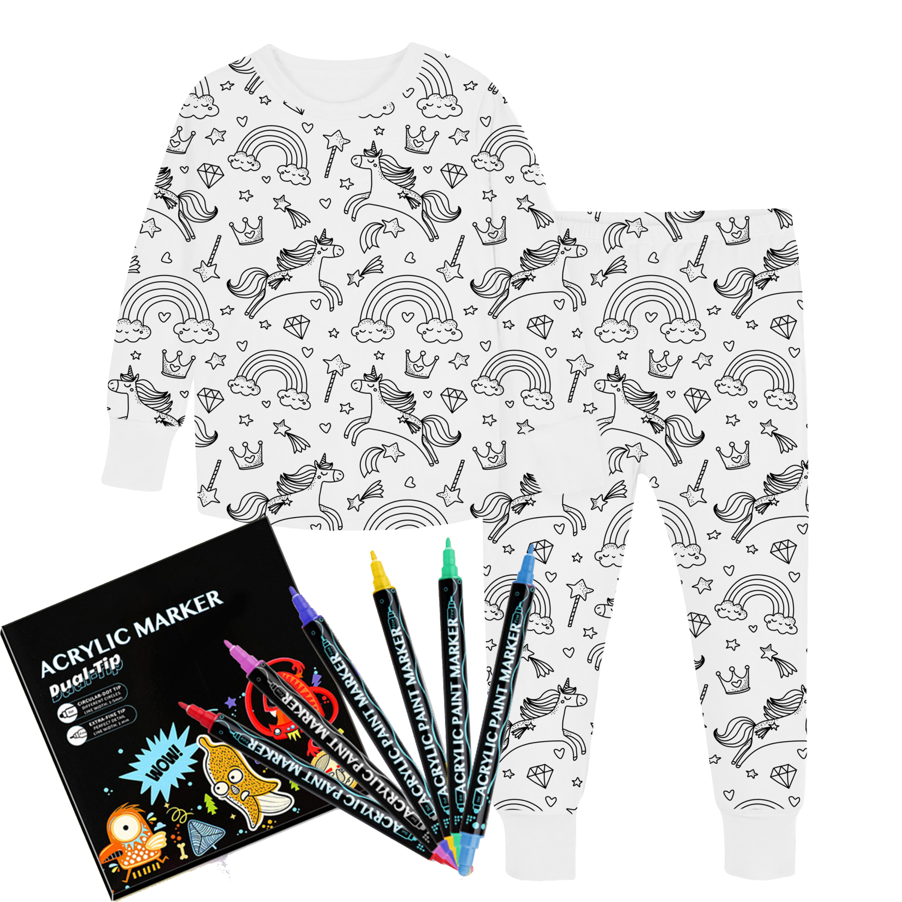 Two-Piece Toddler Pajamas - Unicorn