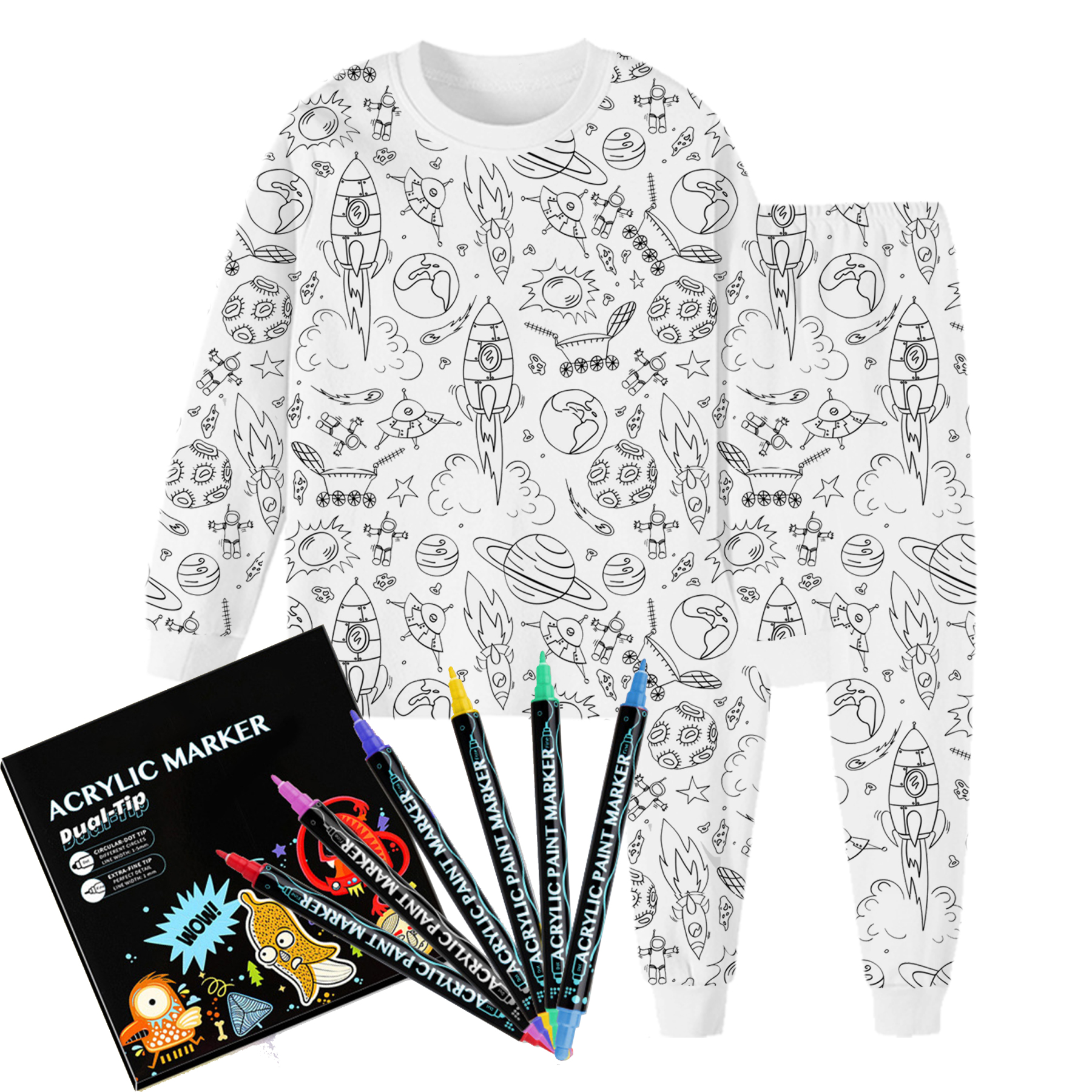 Two-Piece Toddler Pajamas	 - Rocket