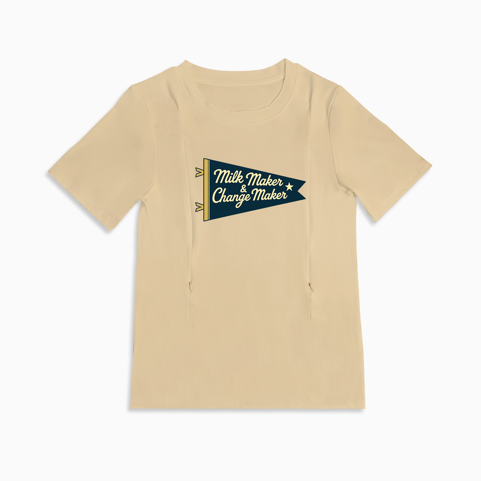 totkeeps Nursing T-Shirt | Milk Maker & Change Maker | Convenient Side Zippers