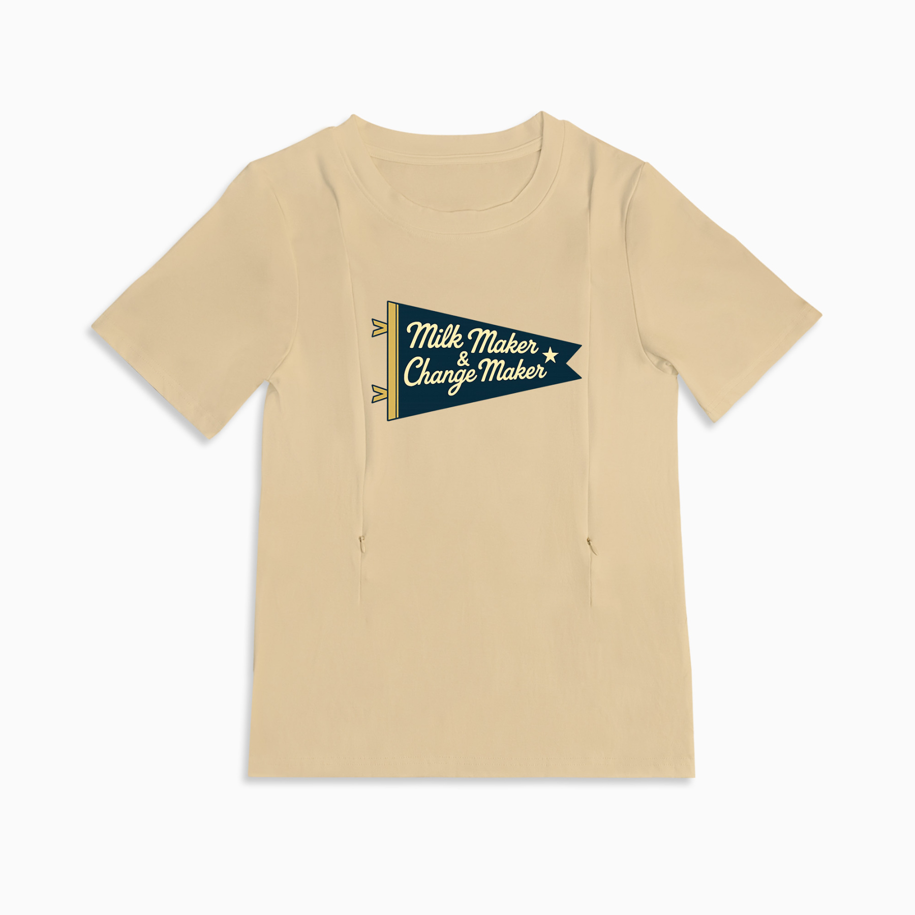 totkeeps Nursing T-Shirt | Milk Maker & Change Maker | Convenient Side Zippers