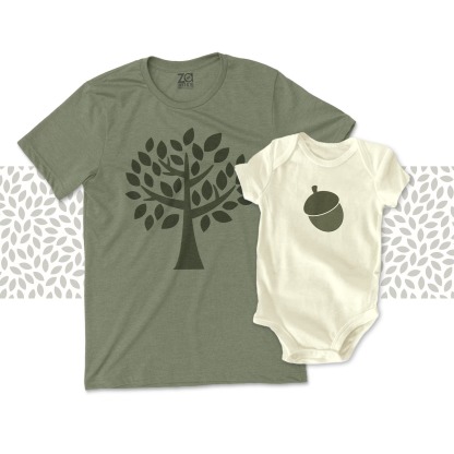 Father'S Day Family Matching T Shirt Acorn Tree fathers day gift