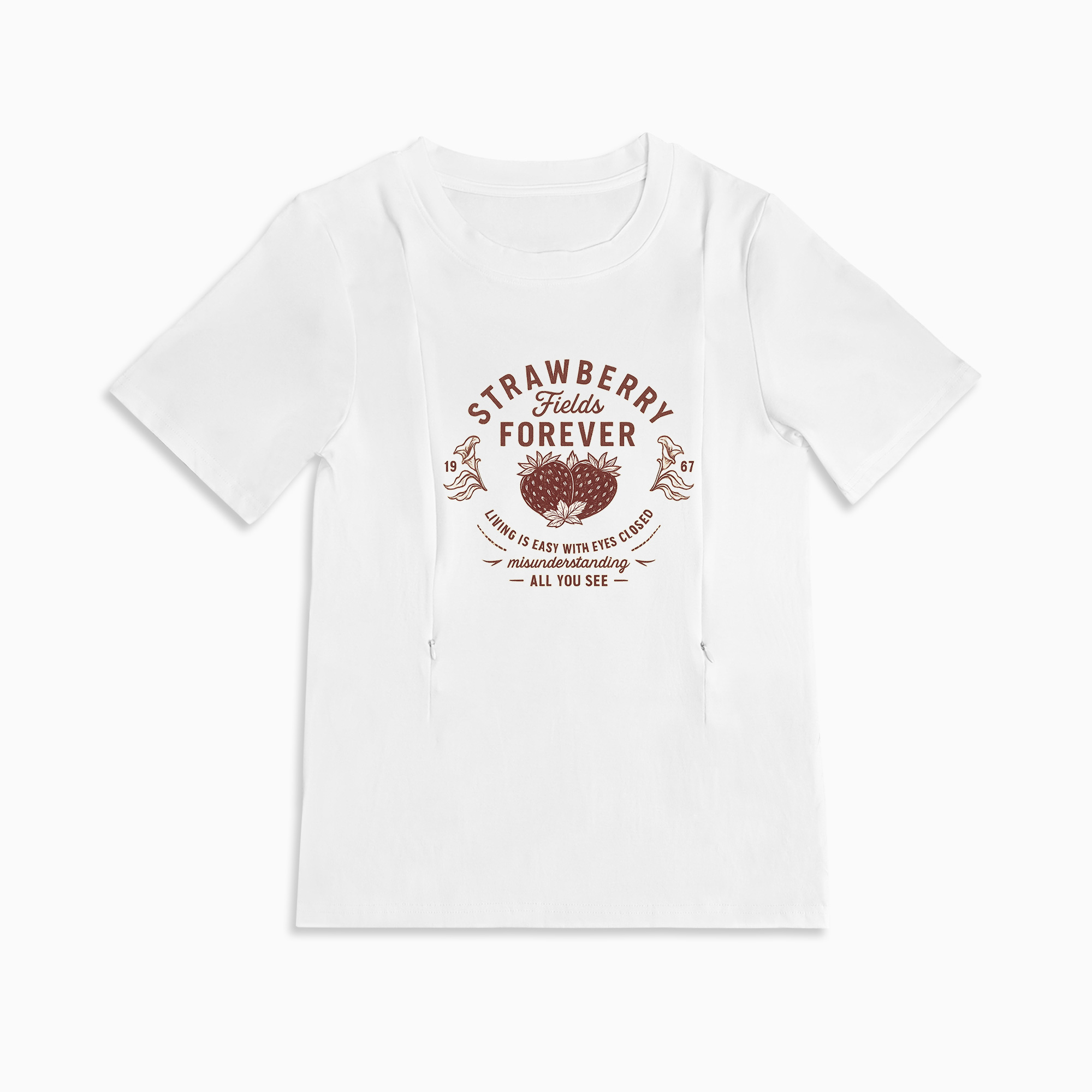 Mom Breastfeeding Nursing T-Shirt - STRAWBERRY