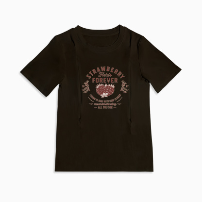 Mom Breastfeeding Nursing T-Shirt - STRAWBERRY
