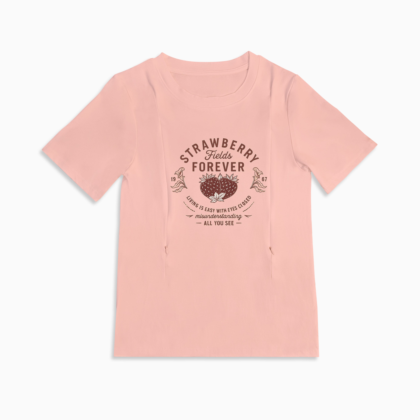 Mom Breastfeeding Nursing T-Shirt - STRAWBERRY