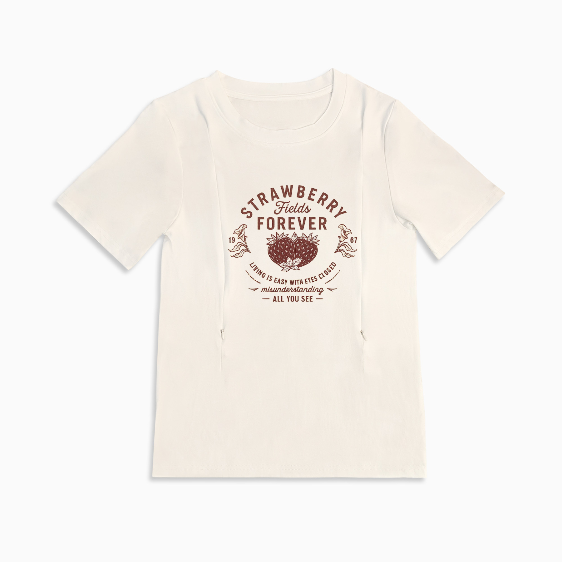 Mom Breastfeeding Nursing T-Shirt - STRAWBERRY