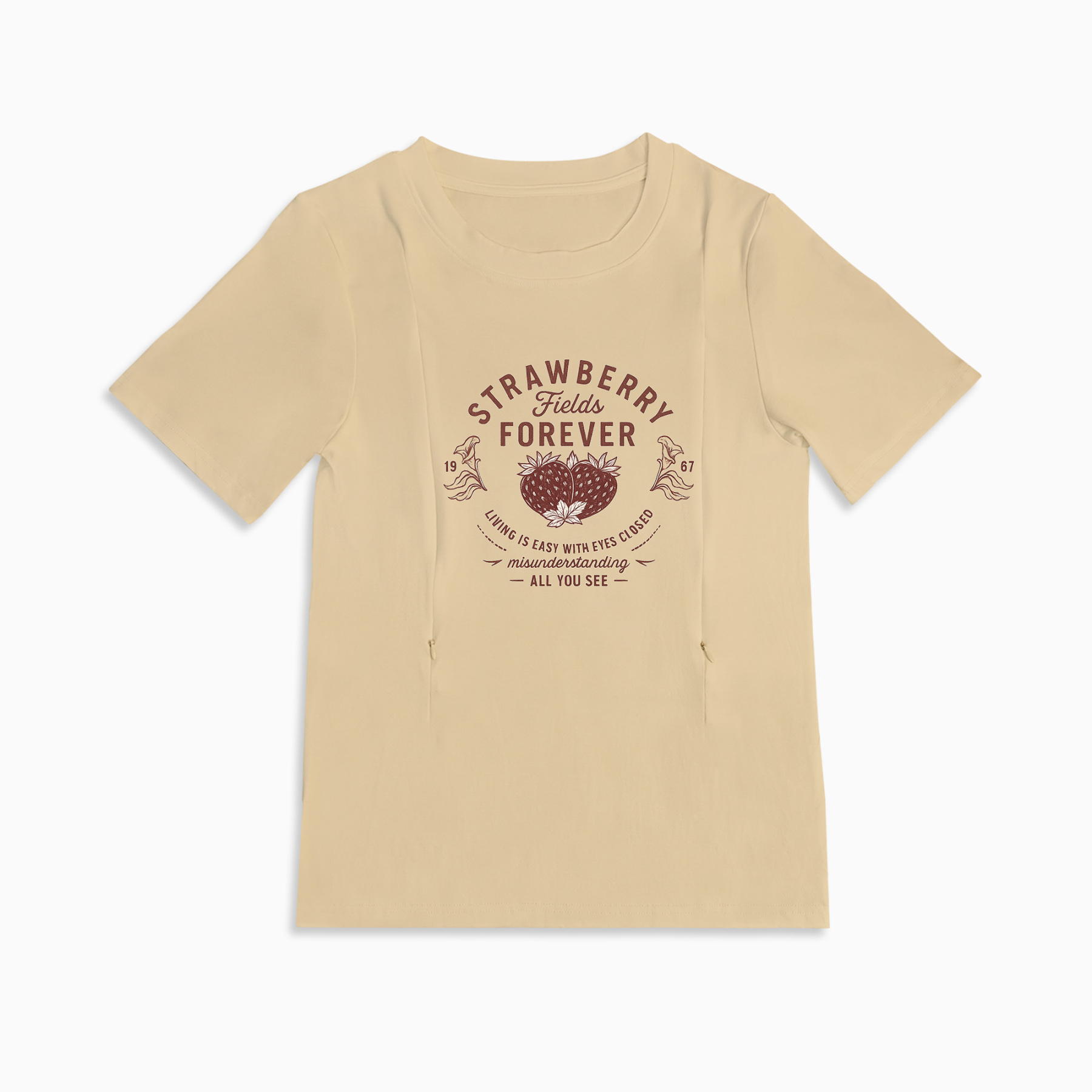 Mom Breastfeeding Nursing T-Shirt - STRAWBERRY