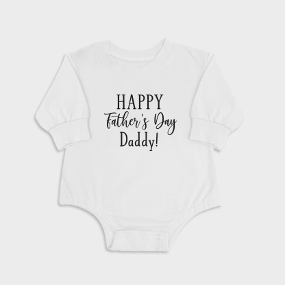 Happy Father's Day Daddy - Long Sleeve Newborn & Baby bodysuits
