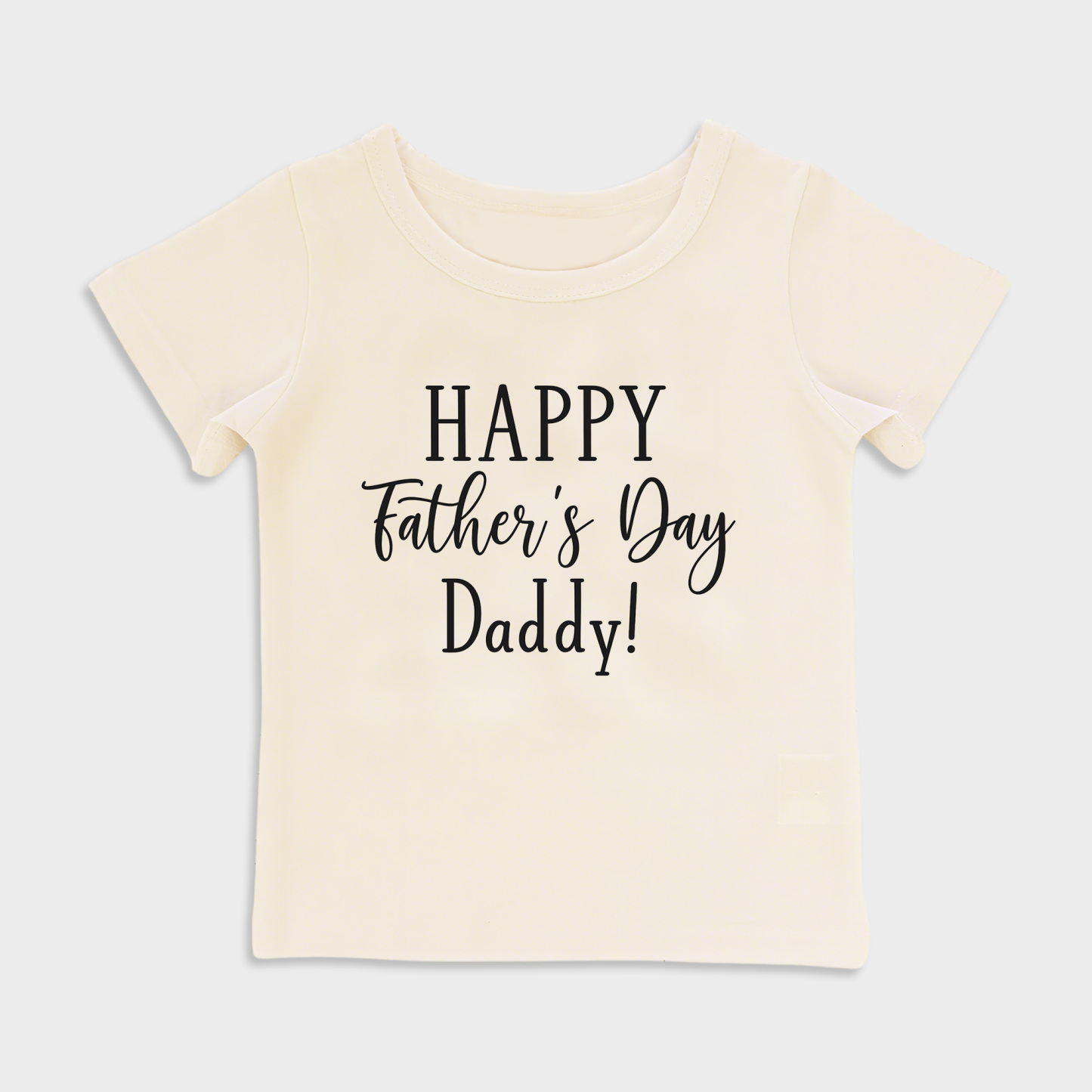 baby shirt - happy fathers day daddy black kids t shirt toddler top beige in beige