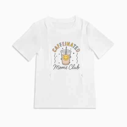 Mom Breastfeeding Nursing T-Shirt - CAFFEINATED