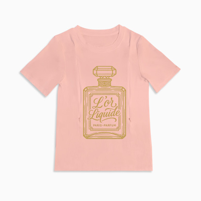 Liquid Gold Inside Breastfeeding Tee | Hidden Side Zippers for On-the-Go