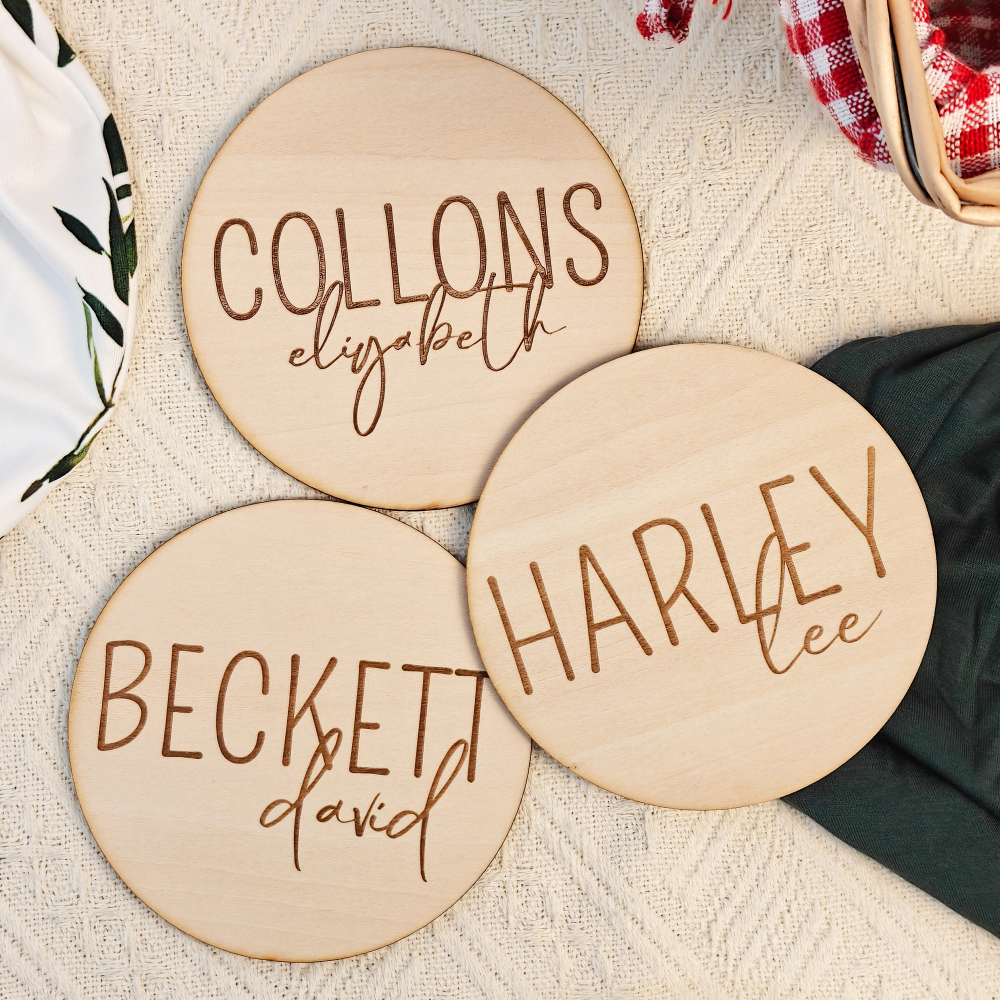 Personalized Baby Name Wood Tag