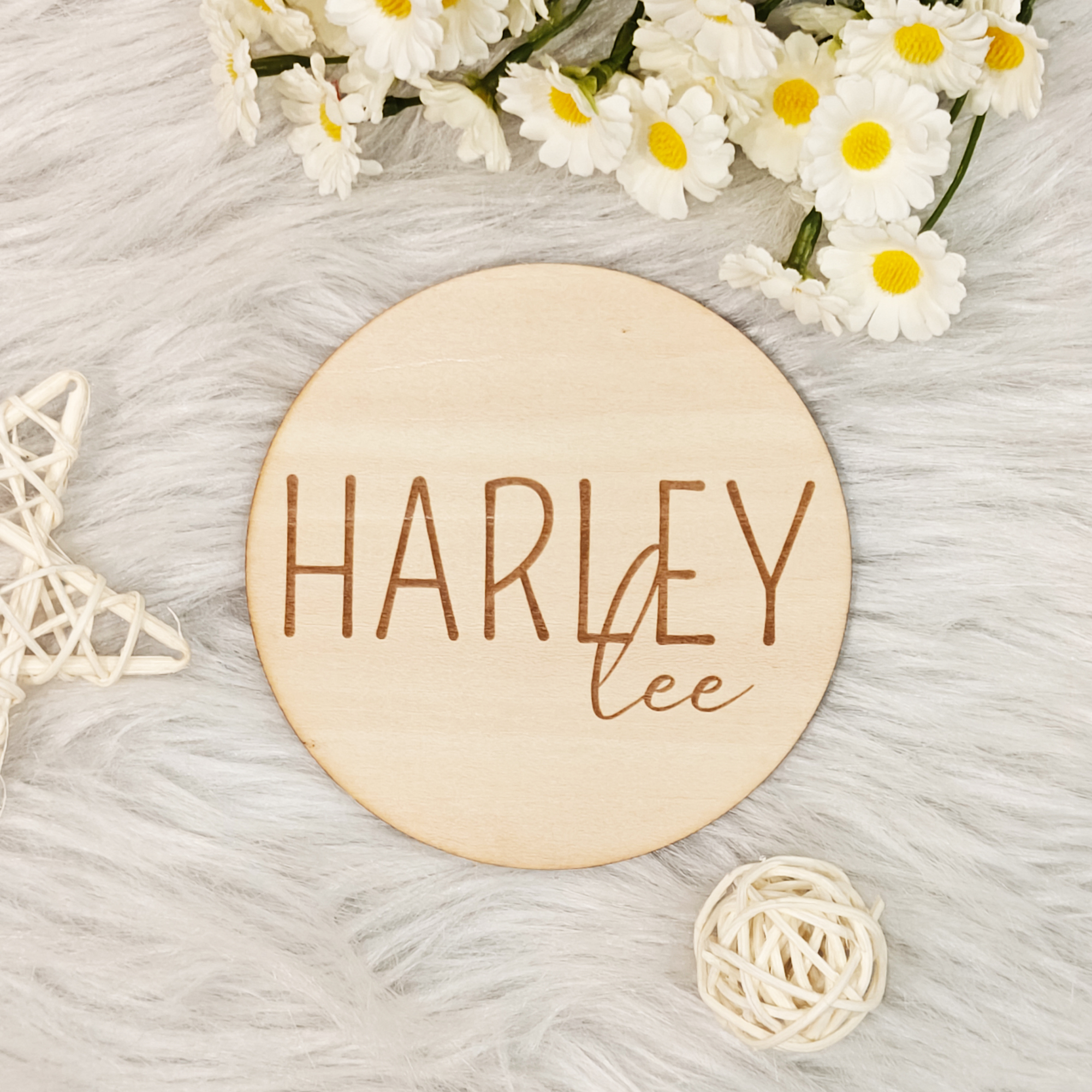 Personalized Baby Name Wood Tag