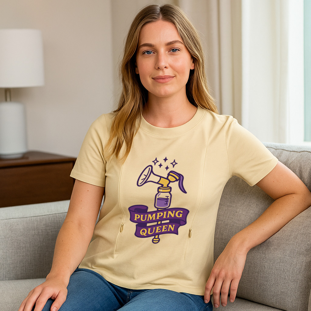 totkeeps Pumping Queen Tee | Funny Cotton Nursing & Pum | brand